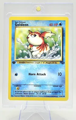 Pokemon TCG Goldeen Jungle 1st Edition Common Card 53/64 Wotc 1995 Vintage NM - Image 1