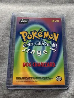 Charizard E6 of 12 Blue Logo Topps Movie Edition Pokemon Card LP-NM - Image 2