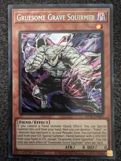 Yugioh Gruesome Grave Squirmer MP25-EN065 Prismatic Secret Rare 1st Edition NM - Image 1