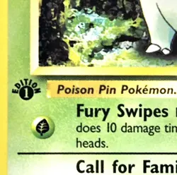 Pokemon Nidoran TCG Jungle Card 1st Edition Common Card 57/64 Wotc 1995 NM - Image 2
