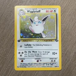 Pokemon TCG Wigglytuff Jungle 16/64 1st Edition Holo Rare LP Card WOTC Vtg ! - Image 1