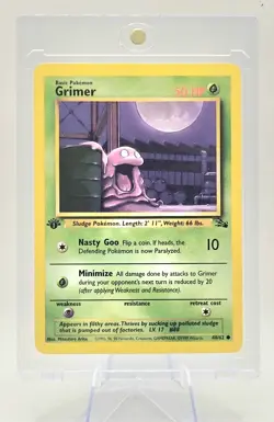 Pokemon TCG Grimer Fossil 1st Edition Common Card 48/62 NM Condition - Image 1