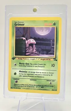 Pokemon TCG Grimer Fossil 1st Edition Common Card 48/62 NM Condition - Image 4