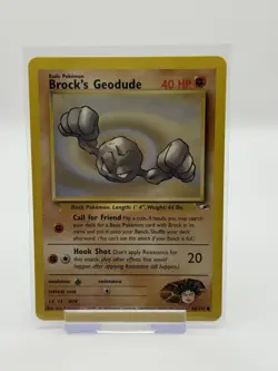 Brock’s Geodude 66/132 Gym Heroes Pokemon Card - Image 1