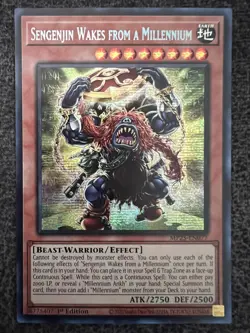 Yugioh Sengenjin Wakes from a Millennium MP25-EN077 Secret Rare 1st Edition NM - Image 1