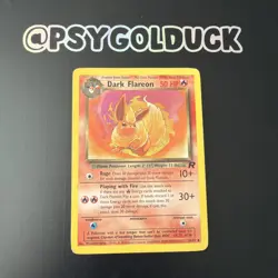 Dark Flareon Team Rocket Vintage Card 35/82 Uncommon WOTC B17 - Image 1