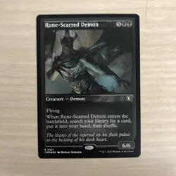 Rune-Scarred Demon (Foil Etched) Commander Masters Foil - Image 1
