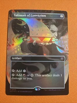 Talisman of Conviction Borderless Foil 428 Promo - MTG Secrets of Strixhaven - Image 1