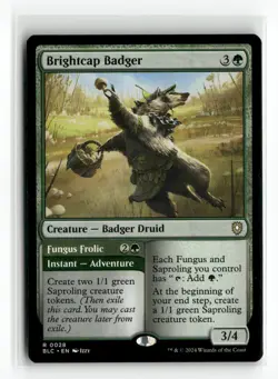 Brightcap Badger // Fungus Frolic Bloomburrow NM MTG Magic - Image 1