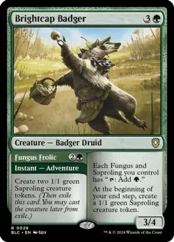 Brightcap Badger // Fungus Frolic Bloomburrow NM MTG Magic - Image 3