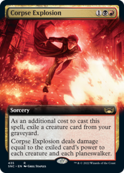 x1 Corpse Explosion - Foil - Extended Art R MTG Streets of New Capenna M/NM, Eng - Image 1