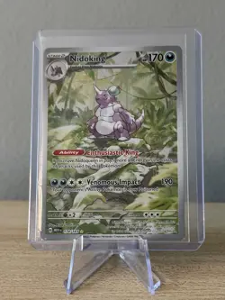 Pokemon Nidoking 174/165 Sv: Scarlet & Violet 151 Illustration Rare Full Art Ho… - Image 3