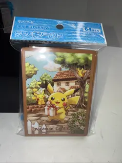 Cute Pokemon Center Original Card Game Sleeves Pikachu gift 64 sleeves - Image 1