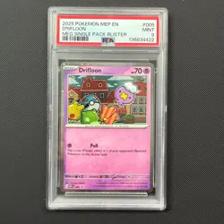 2025 POKEMON MEP EN-ME BLACK STAR PROMO #005 DRIFLOON PSA 9 - Image 1