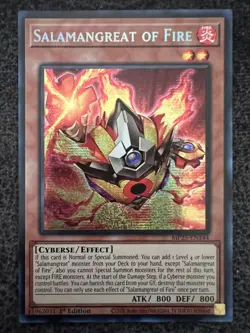 Yugioh Salamangreat of Fire MP25-EN144 Prismatic Secret Rare 1st Edition NM - Image 1