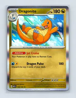 Dragonite 149/165 Rare 151 Pokemon Holo Near Mint - Image 1