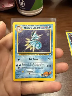 Pokemon TCG Vintage Lot Prerelease Misty’s Seadra Dark Gyarados X2 Holo LP - Image 2