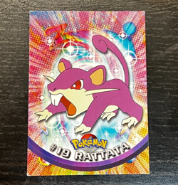 1999 Topps CHROME SERIES 1 Pokemon RATTATA TV Animation Edition #19 NON HOLO - Image 1