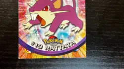 1999 Topps CHROME SERIES 1 Pokemon RATTATA TV Animation Edition #19 NON HOLO - Image 3