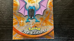 1999 Topps CHROME SERIES Pokemon GOLBAT #42 TV Animation Edition HOLO - Image 3