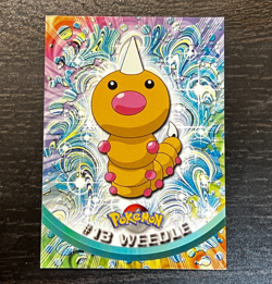 1999 Topps CHROME SERIES Pokemon WEEDLE #13 TV Animation Edition NON HOLO - Image 1