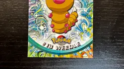 1999 Topps CHROME SERIES Pokemon WEEDLE #13 TV Animation Edition NON HOLO - Image 3