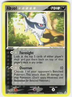 Absol 18/110 Rare Holon Phantoms Pokemon Lightly Played - Image 2
