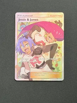 Jessie and James Hidden Fates 68/68 Pokemon Ultra Rare Full Art NM Pack Fresh - Image 1