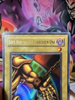 Yugioh Left Arm of the Forbidden One LOB-123 Unlimited Ultra Rare WAVY! - Image 2