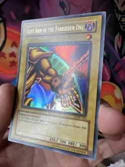 Yugioh Left Arm of the Forbidden One LOB-123 Unlimited Ultra Rare WAVY! - Image 4