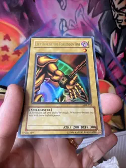 Yugioh Left Arm of the Forbidden One LOB-123 Unlimited Ultra Rare WAVY! - Image 5