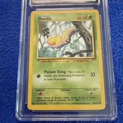 Weedle Base Set Unlimited WOTC Pokemon TCG 1999 CGC EX/NM 6.5 - Image 4