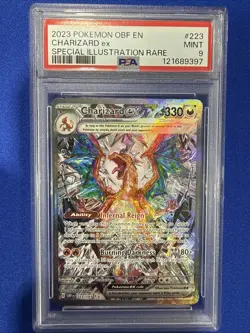 PSA 9 Charizard ex SIR 223/197 Pokemon Obsidian Flames 2023 ENGLISH - Image 1