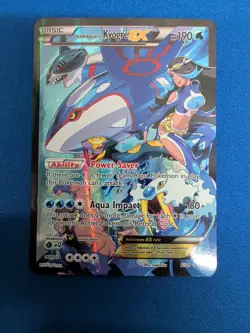 Pokemon Team Aqua's Kyogre EX 6/34 Double Crisis Ultra Rare Full Art Holo LP - Image 1