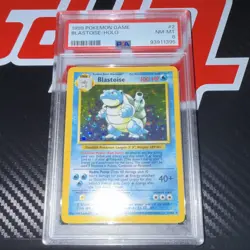 Pokemon TCG Blastoise Holo Rare 2/102 Base Set 1999 PSA 8 English - Image 1