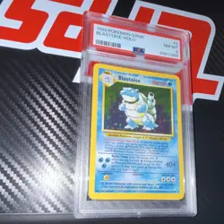 Pokemon TCG Blastoise Holo Rare 2/102 Base Set 1999 PSA 8 English - Image 2