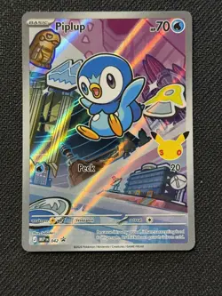 Pokemon Piplup 042 - First Partners Promo - Full Art Holo - Mint - Image 1