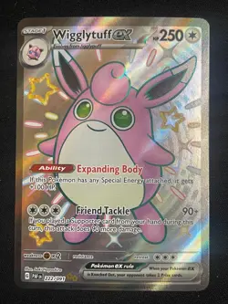 Pokemon Wigglytuff ex Shiny Ultra Rare SV: Paldean Fates 222/091 NM - Image 1