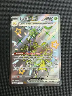 Pokemon Espathra ex Shiny Ultra Rare 214 - 2024 Paldean Fates LP - Image 1