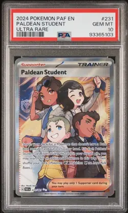 2024 Pokemon Paldean Fates Paldean Student Ultra Rare PSA 10 - Image 1