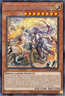 DOOD-EN026 Dogmatika Fleurdelis, the Thunderbolt Secret Rare 1st YuGiOh Preorder - Image 1