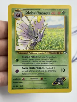 Pokemon Sabrina’s venomoth 32/132 Gym Heroes NM Pack Fresh WOTC English (A4) - Image 3