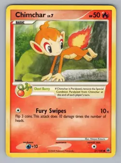 CHIMCHAR 57/100 C MAJESTIC DAWN POKEMON LP MD 2008 - Image 1