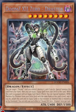 DOOD-EN008 DoomZ XII Zero - Drastea Secret Rare 1st Ed YuGiOh Preorder - Image 1