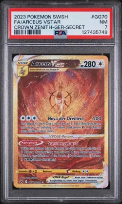 2023 Pokemon Zenit Der Konige Arceus Vstar Psa 7 Near Mint #GG70 Deutsch - Image 2