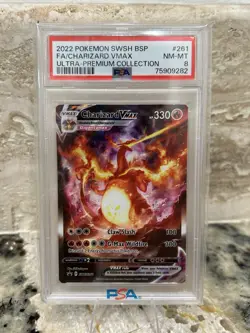Pokemon TCG Charizard VMAX SWSH261 Ultra Premium Collection Promo PSA 8 - Image 1
