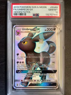 2019 Pokemon Sun and Moon Umbreon GX SV69/SV94 Hidden Fates: Shiny Vault PSA 10 - Image 1