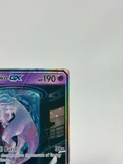 Mewtwo GX 78/73 Pokemon Shining Legends Shiny Holo Rare *DAMAGED* - Image 2