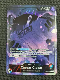 OP10-002 Caesar Clown Leader Alt Art One Piece TCG English Card - Image 1