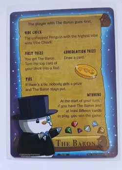 Baron Fishpockets Penguin Vibes Enter the Huddle Pudgy Penguins Card - Image 2